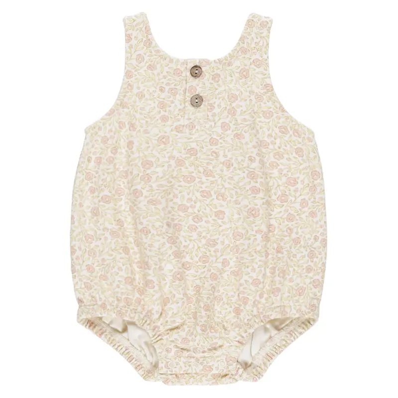 Sleeveless Bubble Romper in Primrose by Quincy Mae
