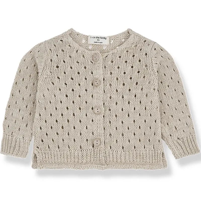 Telma Cardigan in Beige by 1+ in the Family - Last Ones In Stock - 3-12 Months