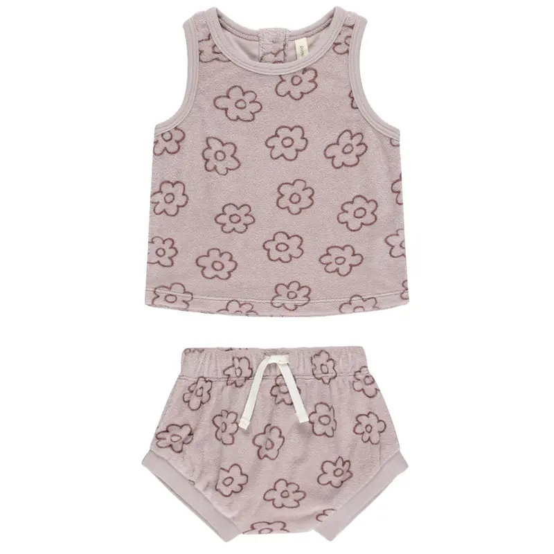 Terry Tank + Short Set in Daisy by Quincy Mae