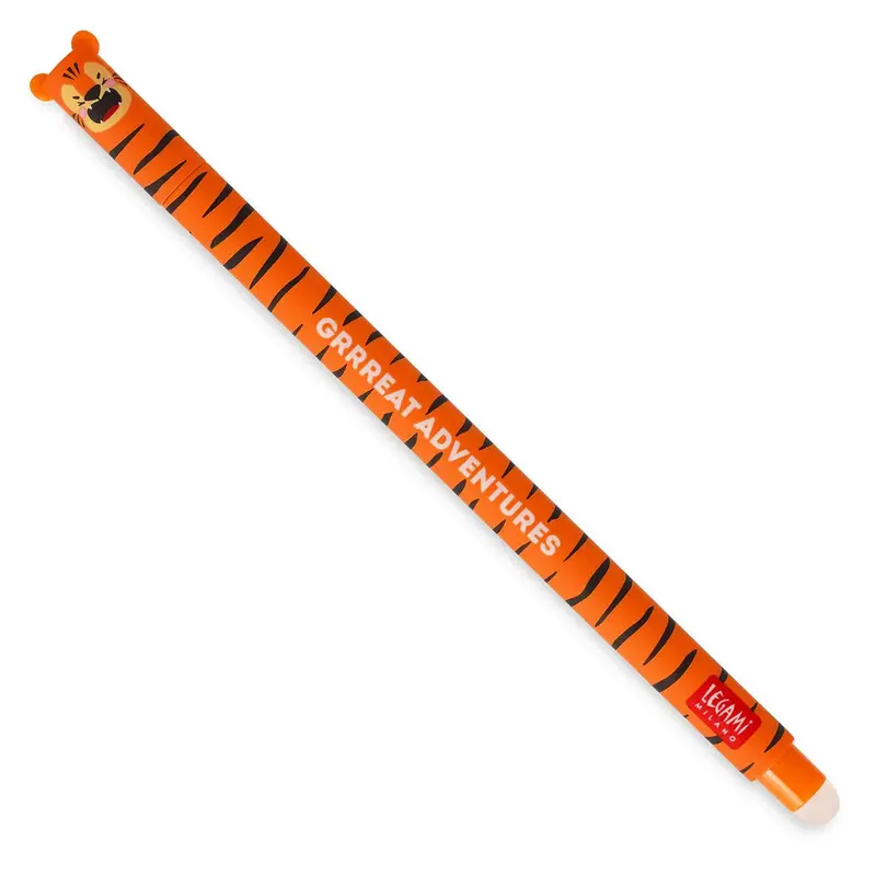 Tiger Erasable Pen (Orange Ink) by Legami