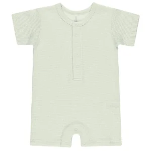 Waffle Snap Romper in Mint by Quincy Mae