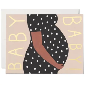 Baby Bump Greetings Card by Red Cap Cards
