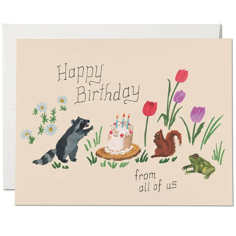 Birthday Critters Greetings Card by Red Cap Cards