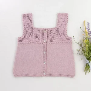 Botanical Crochet Top in Lilac by Iver & Isla - Last One In Stock - 8 Years