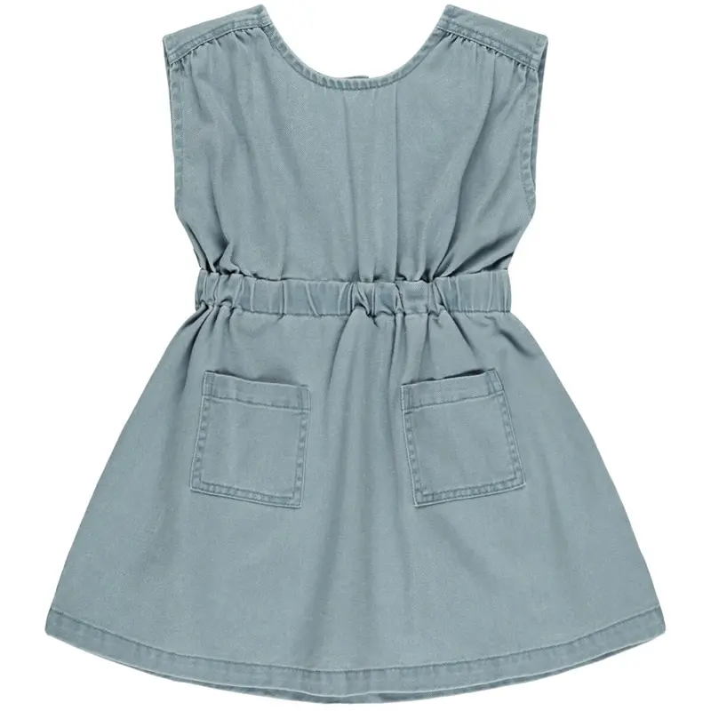 Denim Mini Dress in Ocean by Rylee & Cru
