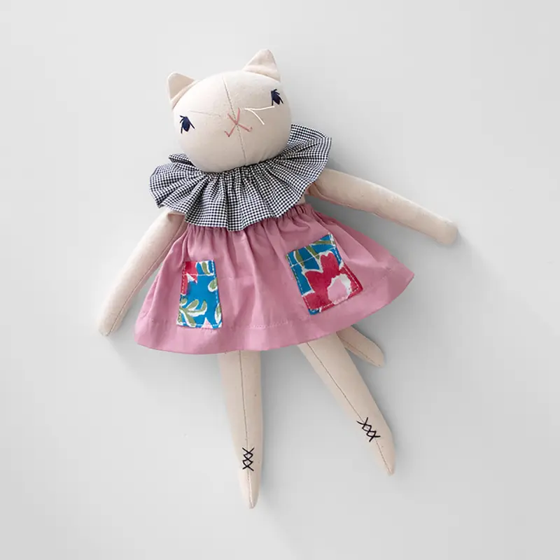 Esther Medium Cat in Cream by Polka Dot Club