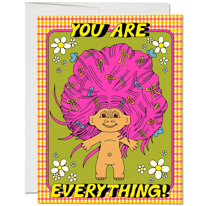 Everything Troll Greetings Card by Red Cap Cards