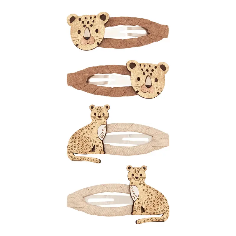 Larry Leopard Clic Clac Hair Clips by Mimi & Lula