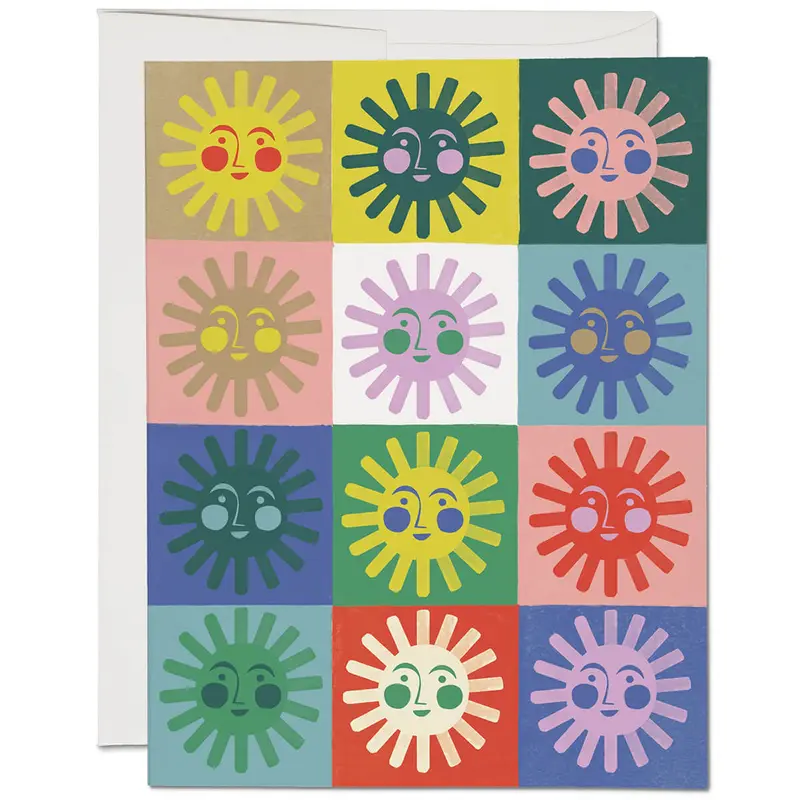 Little Suns Everyday Greetings Card by Red Cap Cards