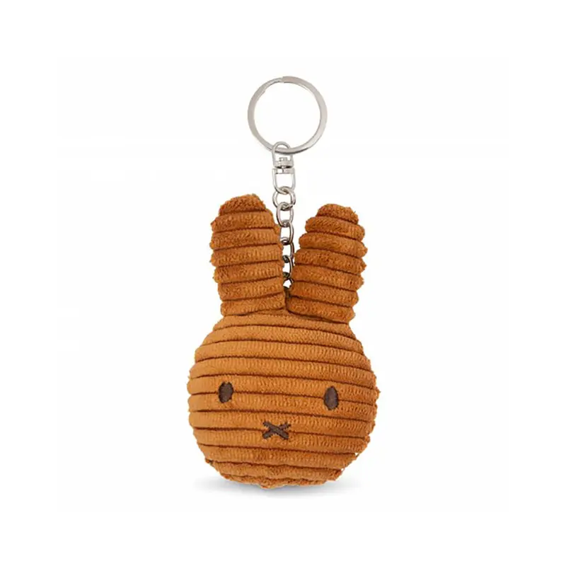 Miffy Corduroy Flat Keyring in Cinnamon (10cm) by Bon Ton Toys