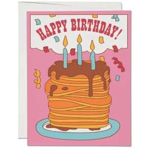 Pancake Birthday Greetings Card by Red Cap Cards