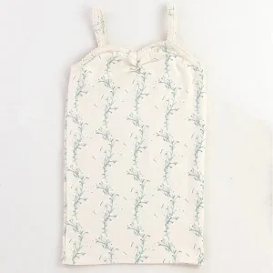 Pima Ruched Camisole in Linen Trellis by Iver & Isla - Last Ones In Stock - 2-4 Years