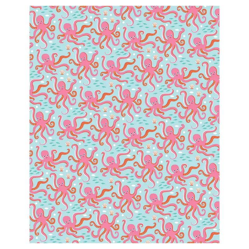 Pink Octopi Gift Wrap by Nadia Taylor for Earlybird Designs