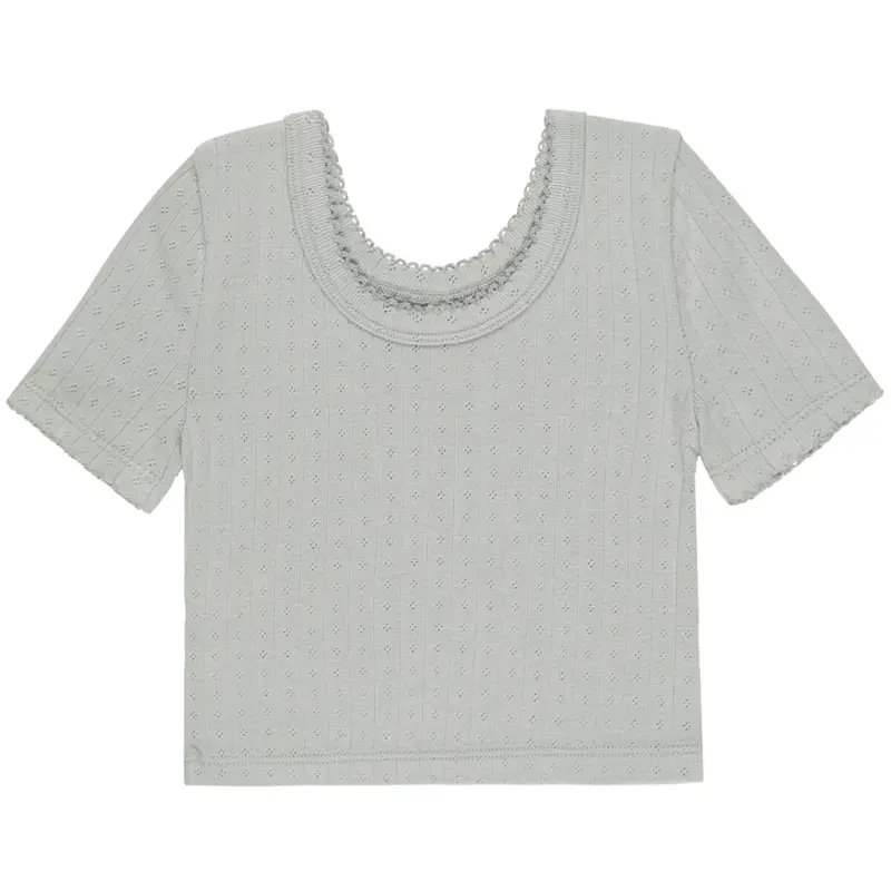 Pointelle Tee in Seafoam by Rylee & Cru