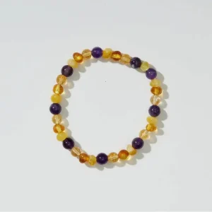 Posy Adult Bracelet in Amethyst And Citrine by Nirrimis