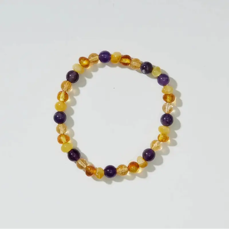 Posy Adult Bracelet in Amethyst And Citrine by Nirrimis