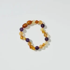 Posy Kids Bracelet in Amethyst And Citrine by Nirrimis