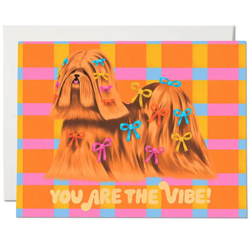 Puppy Vibe Friendship Greetings Card by Red Cap Cards