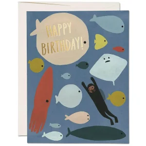 Scuba Birthday Greetings Card by Red Cap Cards
