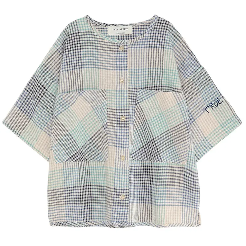 Shirt n04 in Turquoise Grey by True Artist