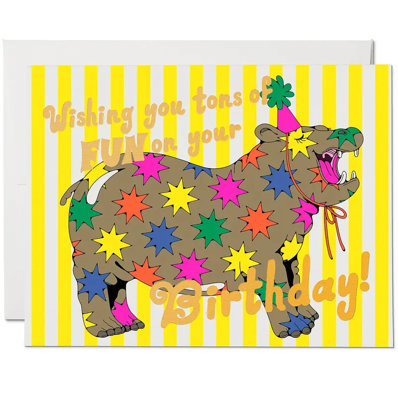 Star Hippos Greetings Card by Red Cap Cards
