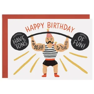 Strong Man Greetings Card by LoveLight Paper