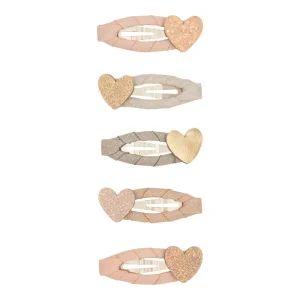 Teeny Heart Mini Clic Clac Hair Clips in Pink Multi by Mimi & Lula