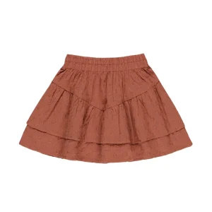 Tiered Mini Skirt in Poppy by Rylee & Cru
