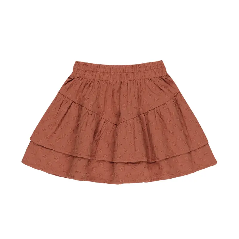Tiered Mini Skirt in Poppy by Rylee & Cru