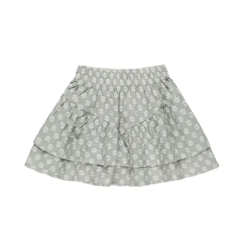 Tiered Mini Skirt in Seafoam by Rylee & Cru