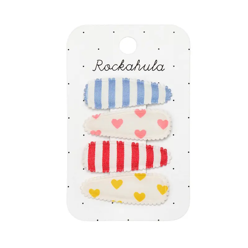 Vintage Rainbow Fabric Hair Clips by Rockahula