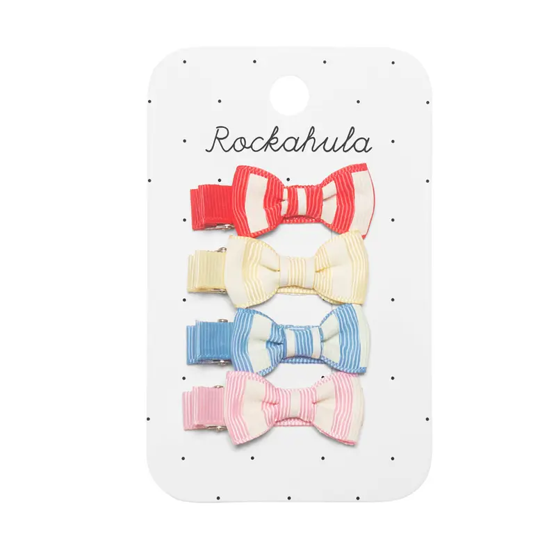 Vintage Seaside Mini Bow Hair Clips by Rockahula