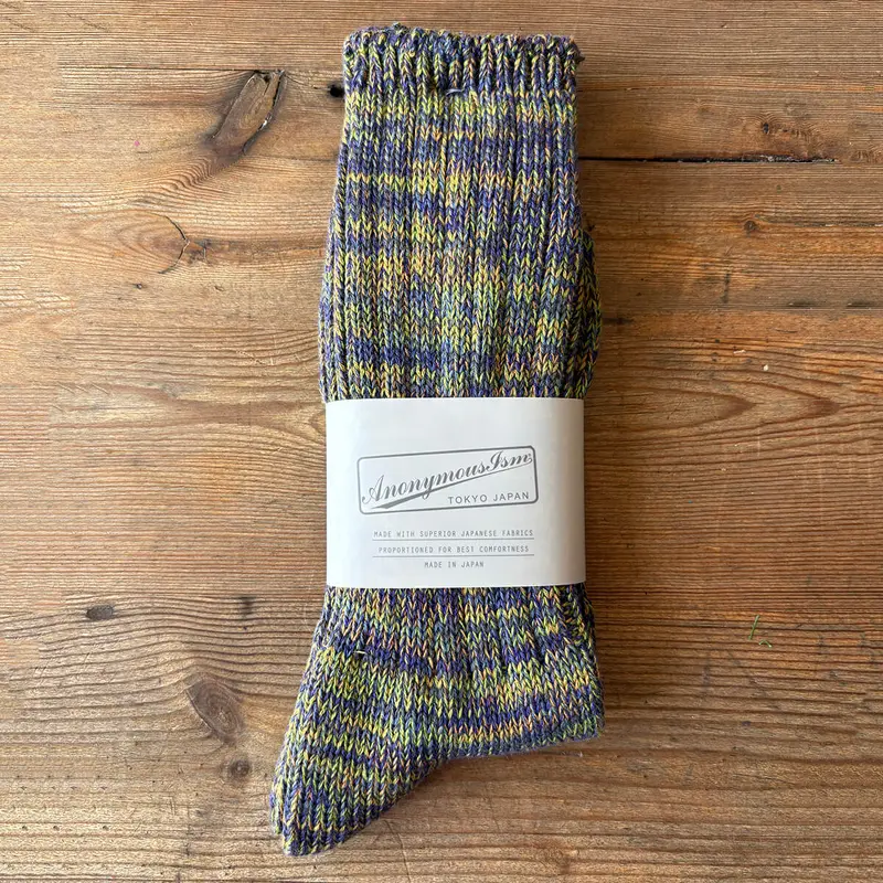 5 Colour Mix Crew Adult Socks in Charcoal Mix by Anonymous Ism