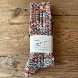 5 Colour Mix Crew Adult Socks in Light Brown Mix by Anonymous Ism