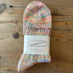 5 Colour Mix Quarter Adult Socks in Pink Mix by Anonymous Ism