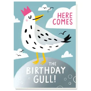 Birthday Gull Greetings Card by Stormy Knight