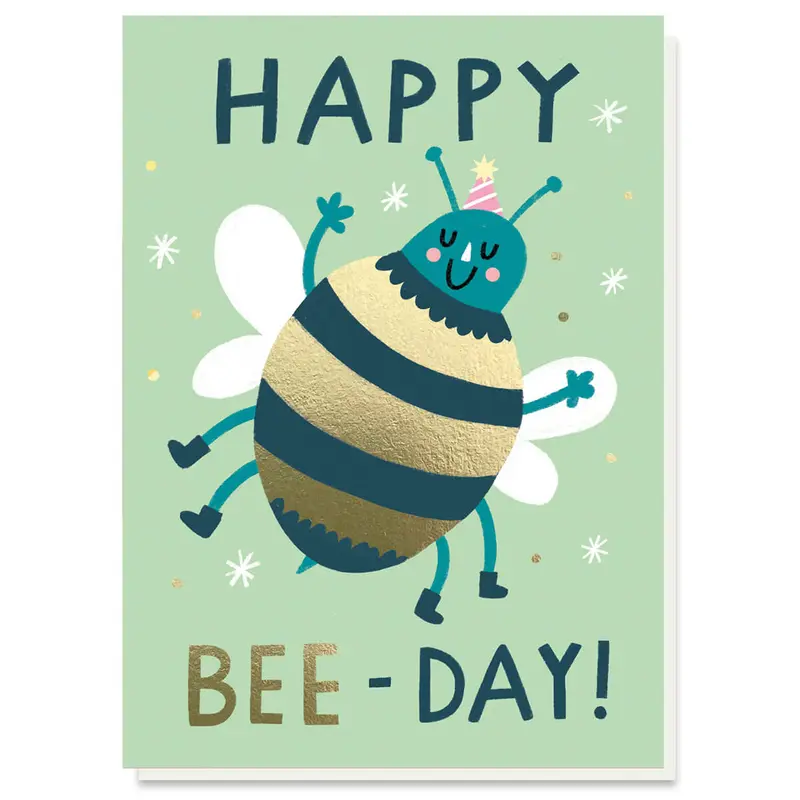 Buzzy Bee Birthday Greetings Card by Stormy Knight