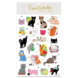 Cats Temporary Tattoos (A5 Size) by Rosie Wonders