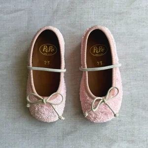 Darlyn Sequin Ballet Slippers in Nude Paillettes by PP