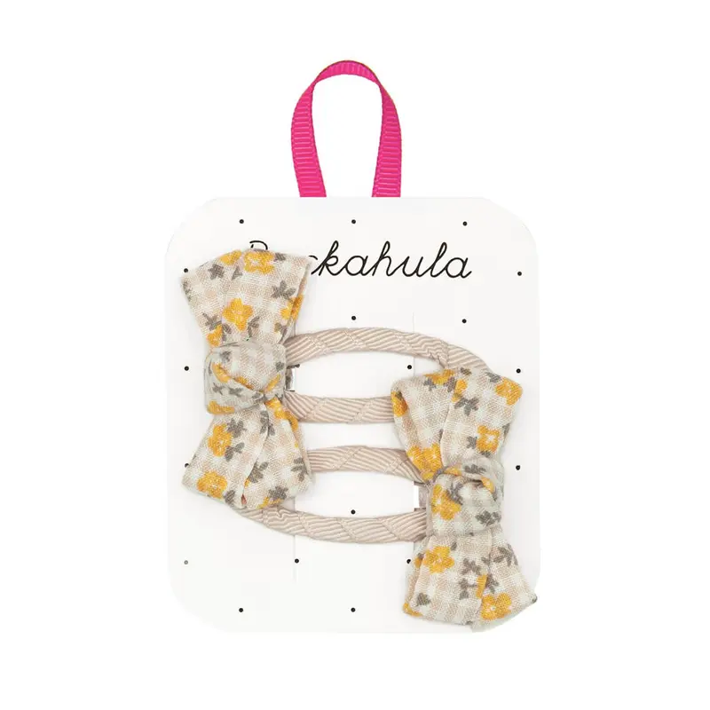 Ditsy Twisty Bow Hair Clips by Rockahula