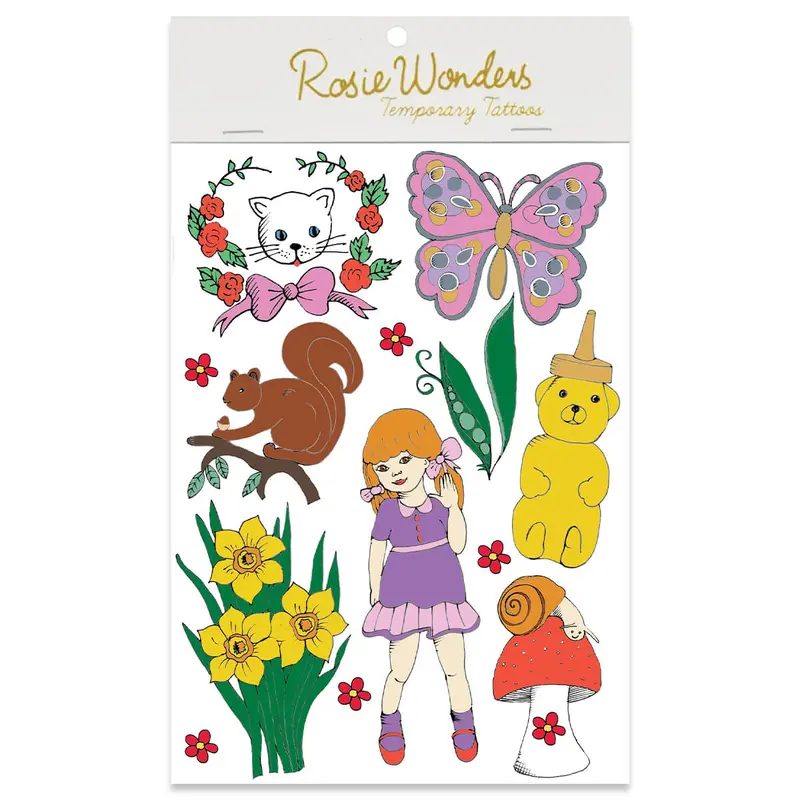 Dolly And Friends Temporary Tattoos (A5 Size) by Rosie Wonders