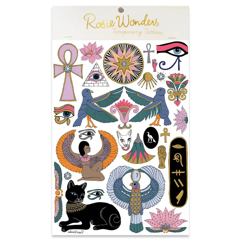 Egypt Temporary Tattoos (A5 Size) by Rosie Wonders