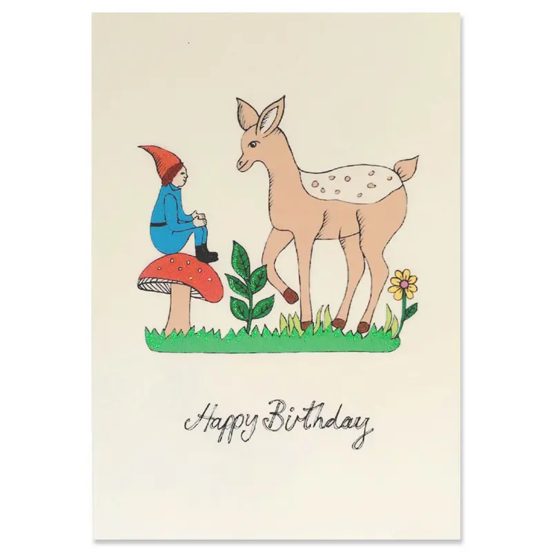 Elf Birthday Greetings Card by Rosie Wonders
