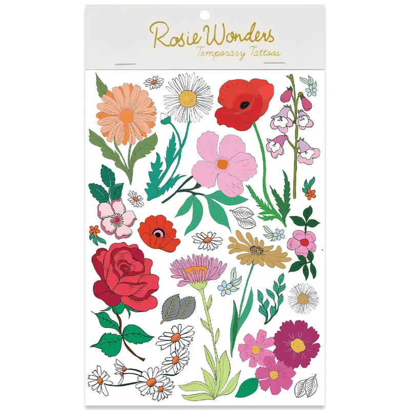 Flowers Temporary Tattoos (A5 Size) by Rosie Wonders
