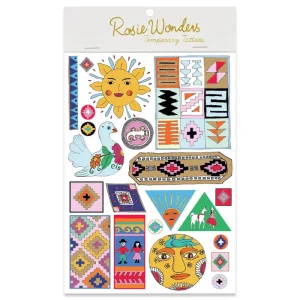 Folk Temporary Tattoos (A5 Size) by Rosie Wonders