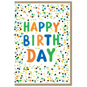 Happy Birthday Dots Greetings Card by Dominic Early for Earlybird Designs