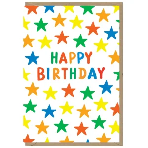 Happy Birthday Stars Greetings Card by Dominic Early for Earlybird Designs