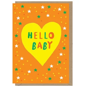Hello Baby Heart Greetings Card by Dominic Early for Earlybird Designs