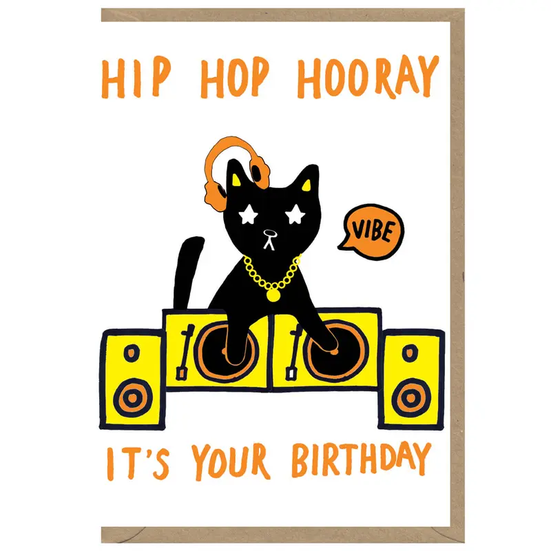 Hip Hop Hooray Birthday Greetings Card by Dominic Early for Earlybird Designs