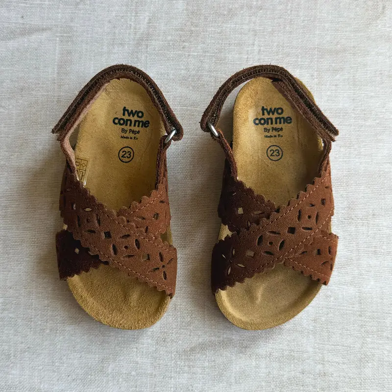 Ida Cut Out Sandals in Terra Suede by PP